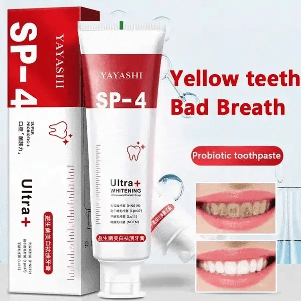 New SP-4 Ultra+ Teeth Whitening Toothpaste & Stain Removing Toothpaste