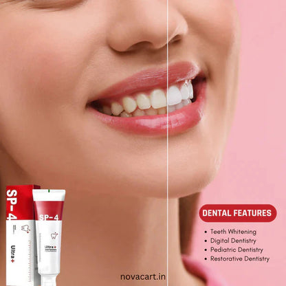 New SP-4 Ultra+ Teeth Whitening Toothpaste & Stain Removing Toothpaste